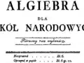 Tytuł "Algebra dla szkół narodowych", wydany przez Komisję Edukacji Narodowej.