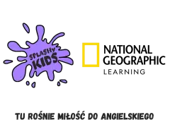 Logo "Splashy Kids" i National Geographic Learning. Idealne dla 3-letniego dziecka, które odkrywa świat angielskiego.
