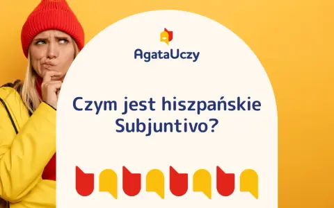 Zastanawiasz się nad hiszpańskim Subjuntivo? Ta grafika z zamyśloną osobą i pytaniem "Czym jest hiszpańskie Subjuntivo?" pomoże Ci zrozumieć ten gramatyczny tryb.