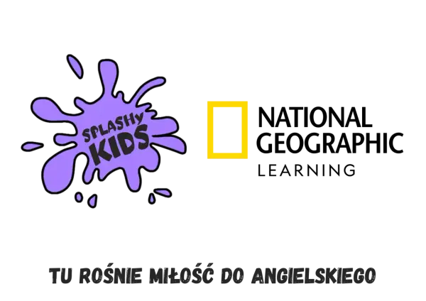 Logo "Splashy Kids" i National Geographic Learning. Idealne dla 3-letniego dziecka, które odkrywa świat angielskiego.